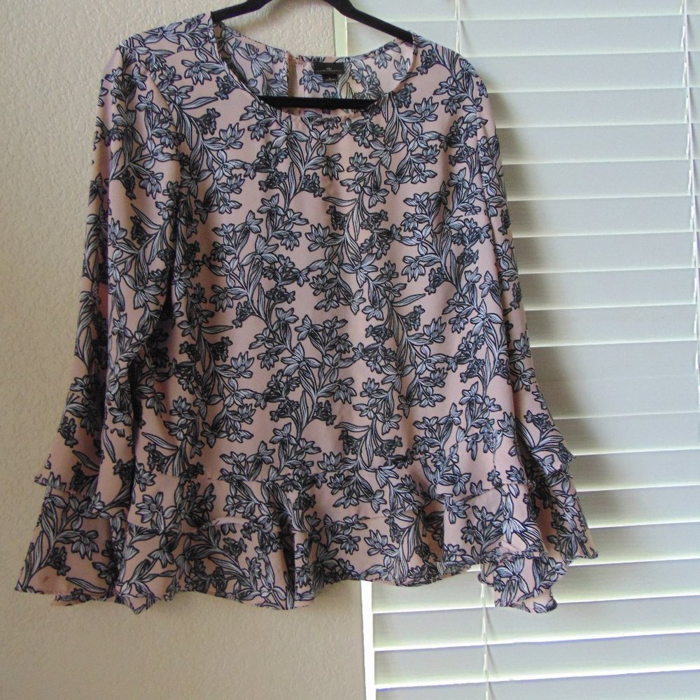 Worthington Beige Blouse Size Large